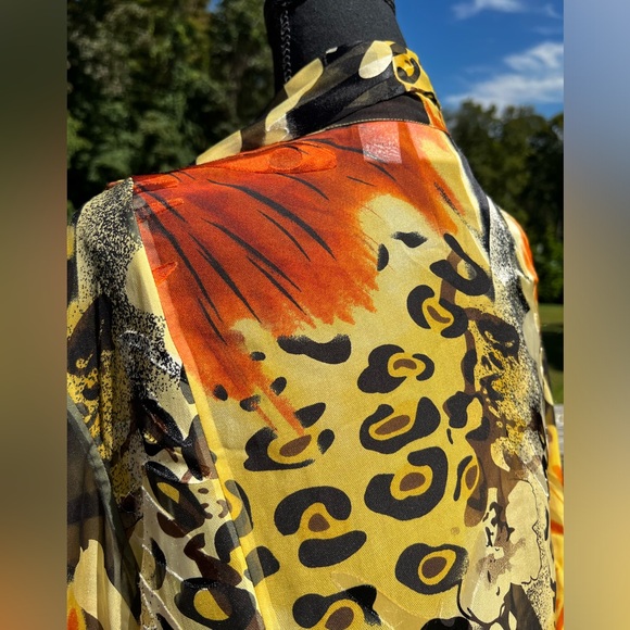 CHICO’S Silk Sheer Open Front Kimono/Cardigan - Picture 7 of 17